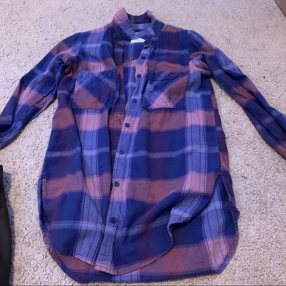 Plaid flannel top